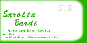 sarolta bardi business card